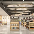 New Chinese Supermarket Convenience Store Commissary Commercial Space Retail Space Exclusive Store Chain Store Guofeng Chinese Style Jiangnan Water Town 3d model