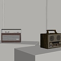 Modern Nostalgic Retro Radio FM Radio Classical Old-fashioned Radio Age Electrical Ornaments 3d model