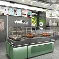 Slowcity Puffy Bread Factory Dessert Shop With Display Case Counter Wall Posters And Green Plants