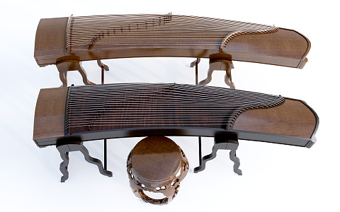 New Chinese Guzheng Musical Instrument Guqin Traditional Musical Instrument 3d model