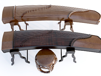 New Chinese Guzheng Musical Instrument Guqin Traditional Musical Instrument 3d model