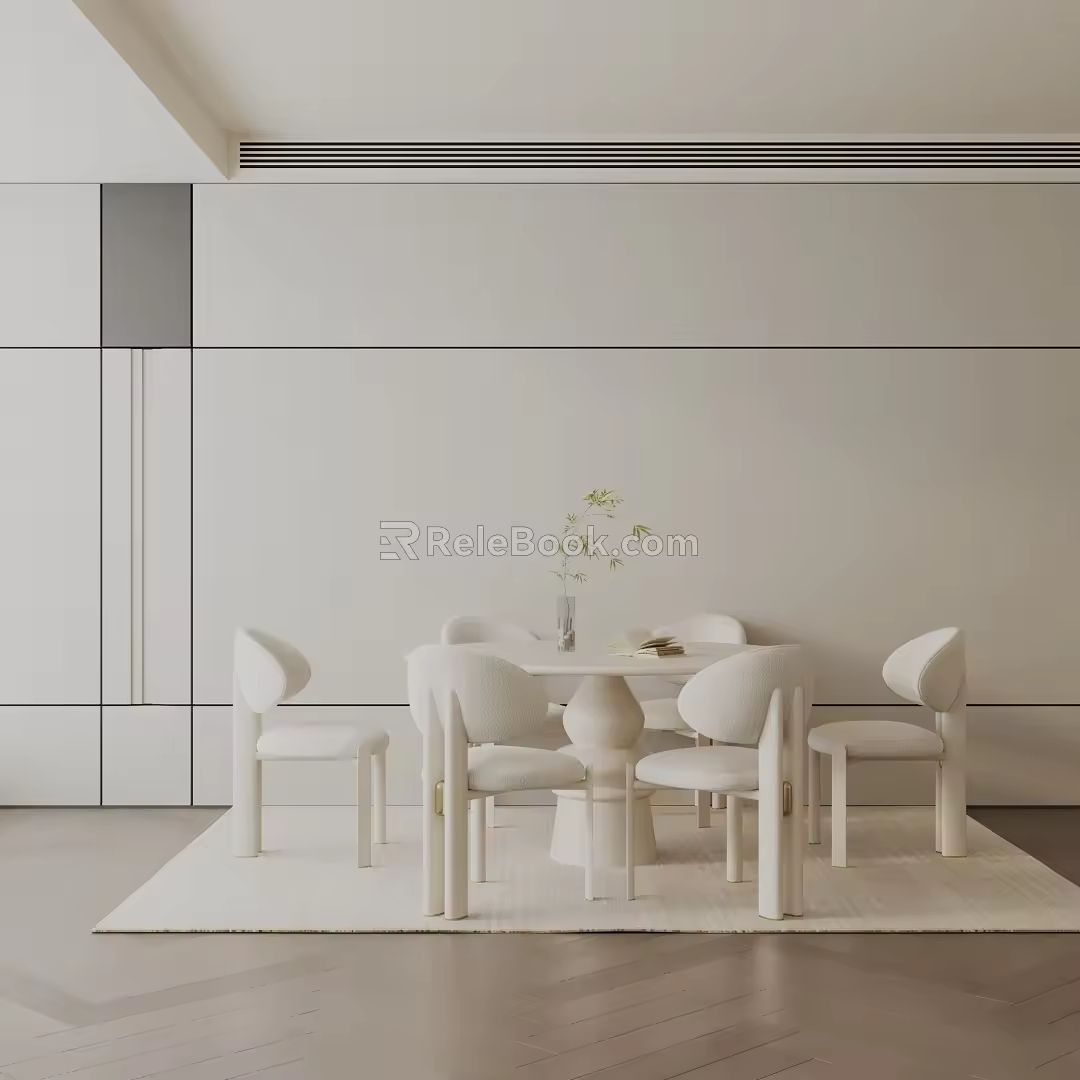 Modern table combination 3d model