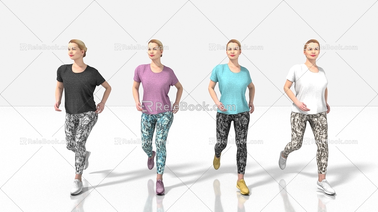 sports fitness running sports long distance running 3d model