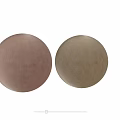 Tufted Spherical Decorative Component With Two Tone Brown Gold Diamond Pattern And Blue Buttons