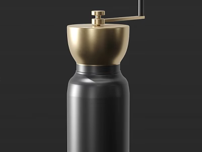 Elegant Modern Gold And Black Metal Tableware Set With Sleek Design For Kitchen Dining 3d model