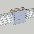 Mechanical Linear Guide Rail System With Slider Block Ball Bearings And Metal Structure