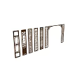 Elegant Traditional Chinese Wooden Room Dividers With Intricate Geometric Patterns