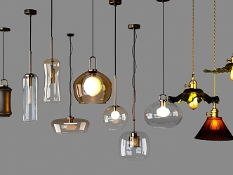 Modern chandelier 3d model