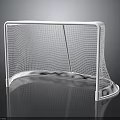 White Ice Hockey Goal With Net Frame And Stable Base For Training