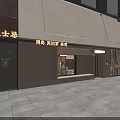 Modern Japanese Izakaya Restaurant Exterior With White Awnings Wooden Slats And Warm Lighting