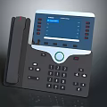 Modern Digital IP Phone Featuring Setup Interface LCD Screen Keypad And Handset