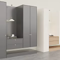 Modern Minimalist Floating Entryway Cabinet Sideboard With Multiple Functional Large Storage Spaces