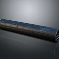 Black Cylindrical Industrial Equipment With Textured Surface And Metallic Ends