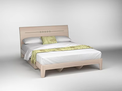 Modern Double Bed 3d model