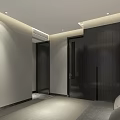 Modern Hotel Room Interior With Twin Beds Decorative Artwork And Recessed Lighting