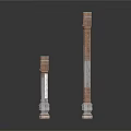 Architectural Column Design With Two Different Heights And Brown White Textured Finish