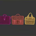 Three Brown Leather Bags with Different Styles Classic Design and Buckle Details