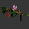 Tactical Rifle With Scope Textured Grip And Black Military Design Features