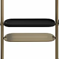 Modern Open Design Shelf Unit With Metal Frame Multi Tier Black And Metal Shelves For Home Decor