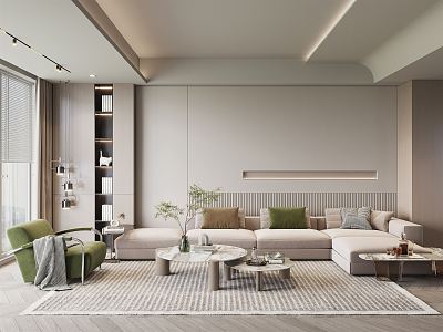 modern living room 3d model