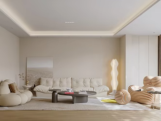 modern living room 3d model