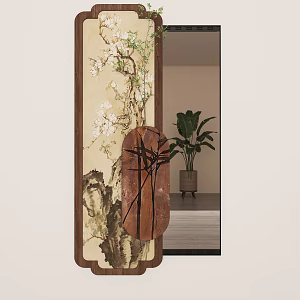 New Chinese-style Song-style Aesthetic Invisible Full-body Mirror 3d model