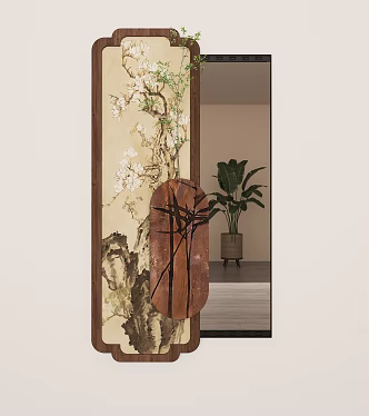 New Chinese-style Song-style Aesthetic Invisible Full-body Mirror 3d model