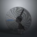 Household Desktop Electric Fan With Metal Grille And Black Cooling Blades