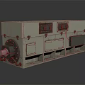 White Industrial Equipment With Control Panels Metal Frame Valves And Compartment Modules