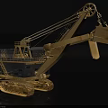 Golden Heavy Duty Utility Vehicle with Crawler Tracks Long Arm and Bucket for Construction Mining