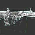 Modern Tactical Rifle With Red And Black Color Design And Ergonomic Features