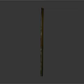 Architectural Components Dark Wooden Long Strips Isolated On White Background