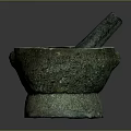 Traditional Stone Mortar And Pestle For Home Kitchen Use With Classic Design
