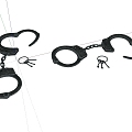 Old Handcuffs Key 3d model