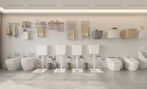 Modern toilet squatting pan 3d model