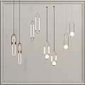 Modern Pendant Lights With Hanging Metal Frames And Geometric Minimalist Design