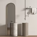 Table Basin SALVATOR Column Basin Table Basin Towel Rack 3d model