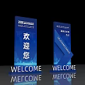 2023 Showroom Welcome Signage With Blue Design Life Zone Arrows And Messages