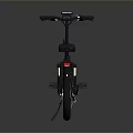 Modern Black Foldable Electric Bike With Compact Frame Integrated Battery Pack And Large Wheels