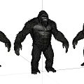 Realistic Reptile 3D Model Shown In Three Different Standing Poses With Detailed Skin Texture