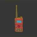 Red Walkie Talkie With Digital Screen And Control Buttons For Daily Use