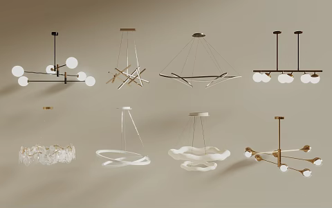 Modern French Chandelier Living Room Chandelier Multi-head Chandelier Metal Chandelier Cloud Chandelier Glass Chandelier Art Chandelier 3d model