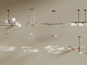 Modern French Chandelier Living Room Chandelier Multi-head Chandelier Metal Chandelier Cloud Chandelier Glass Chandelier Art Chandelier 3d model