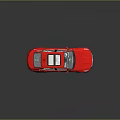Red Shiny Sedan With Sunroof Antennas And Modern Black Design Wheels