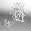 Vintage Wooden Industrial Equipment With Traditional Mechanical Spinning Wheel Design