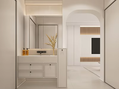 Modern Toilet Bathroom Cabinet 3d model