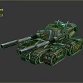 Advanced Futuristic Military Tank With Dual Cannons Mechanical Structures And Heavy Tracks