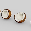 Coconut Scan Coconut Cartoon Coconut Cartoon Fruit Tropical Fruit 3d model