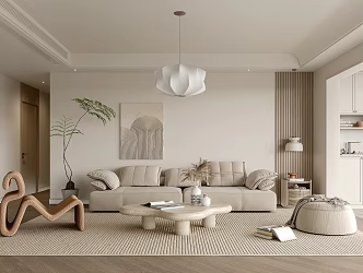 Quiet living room home living room 3d model