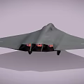 Stealth Fighter Jet With Delta Wing Cockpit And Landing Gear Deployed 3d model